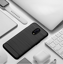 Чехол для OnePlus 6T цвет Black (черный), серия Carbon от Caseport