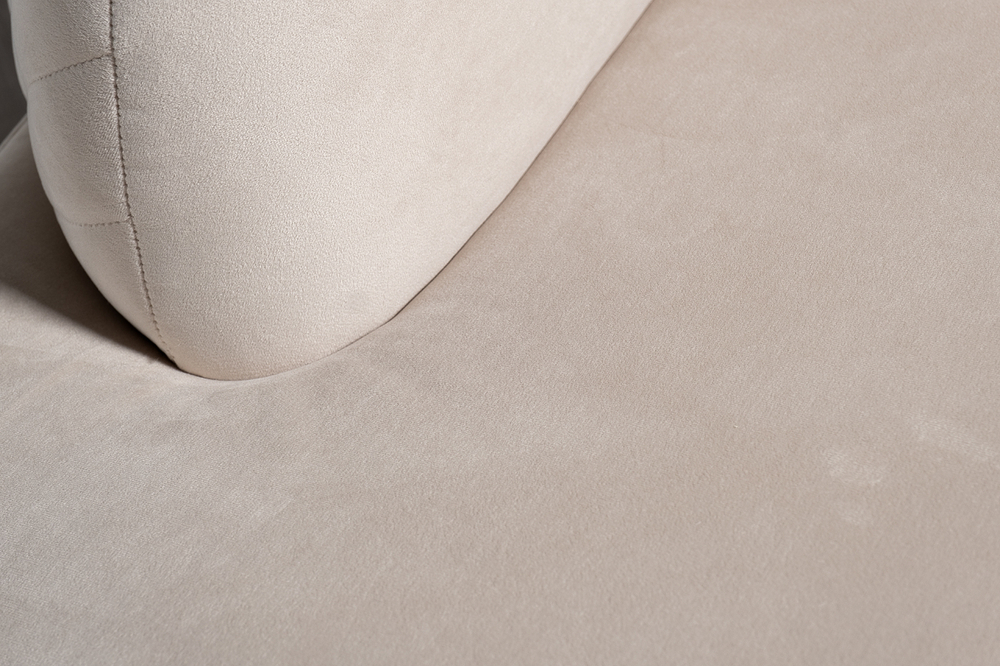 Диван трехместный 75x112x290см Garda Decor Lea велюровый кремовый