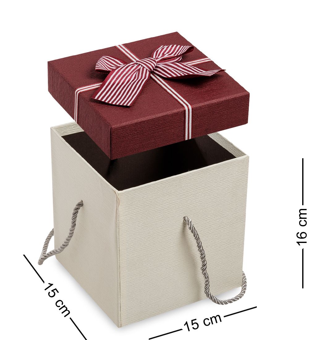 WG-33/1-A Коробка подарочная «Куб» цв.бел./бордов.