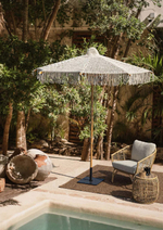 Зонт садовый плетеный Ø2.5 м Tagliamento Boho Macrame, натуральный