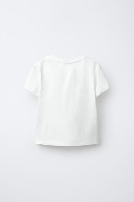 ZARA ФУТБОЛКА С БАНТИКОМ, БЕЛЫЙ