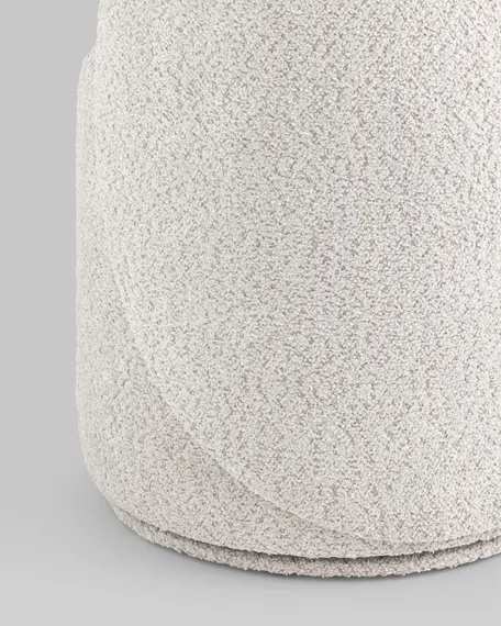 Пуф Loreen вращающийся букле светло-серый