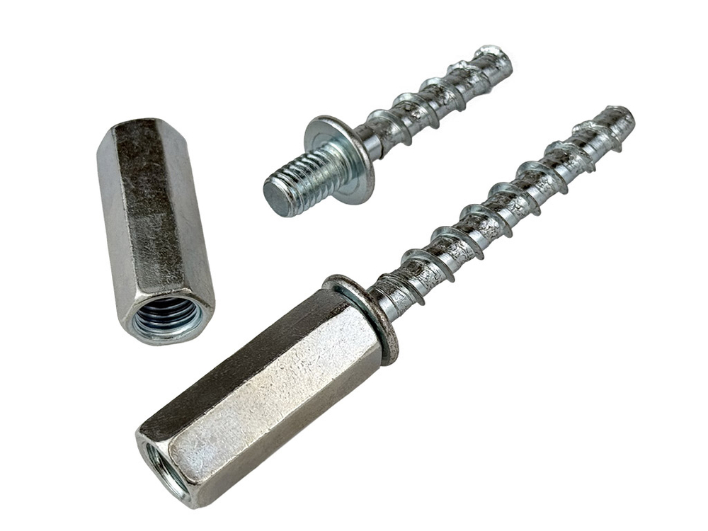 ТМС Анкер-шуруп по бетону 6х35 (7,5х35 мм) М8, в компл. с удлиненной гайкой (внутренняя резьба М8/10)