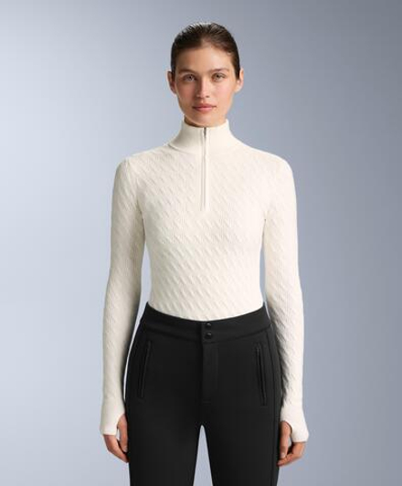 Oysho Термофутболка Base Layer с жаккардовым узором, белый