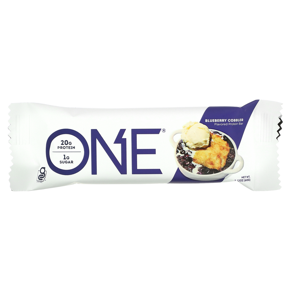 One Brands, ONE Bar, черничный коблер, 12 батончиков, 60 г (2,12 унции) каждый