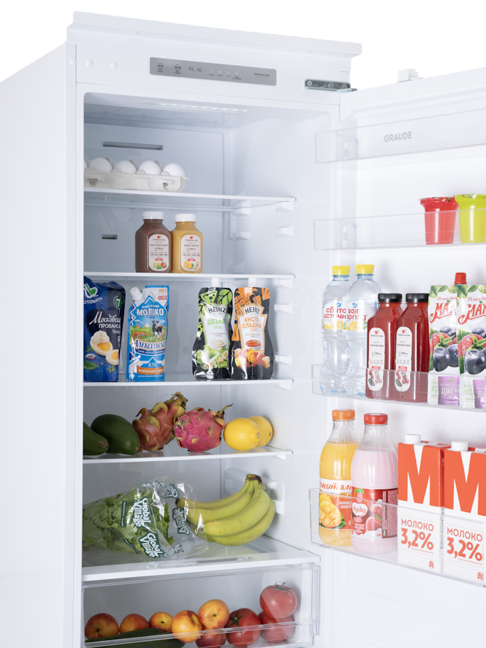 Интегрируемый холодильно-морозильный шкаф GRAUDE Comfort IKG 200.3