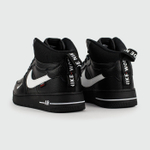 Кроссовки Nike Air Force 1 Mid Black / Wh. Sw. with Fur
