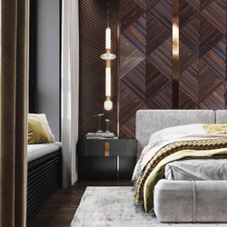 Деревянная мозаика для стен Wood Mosaic Колос