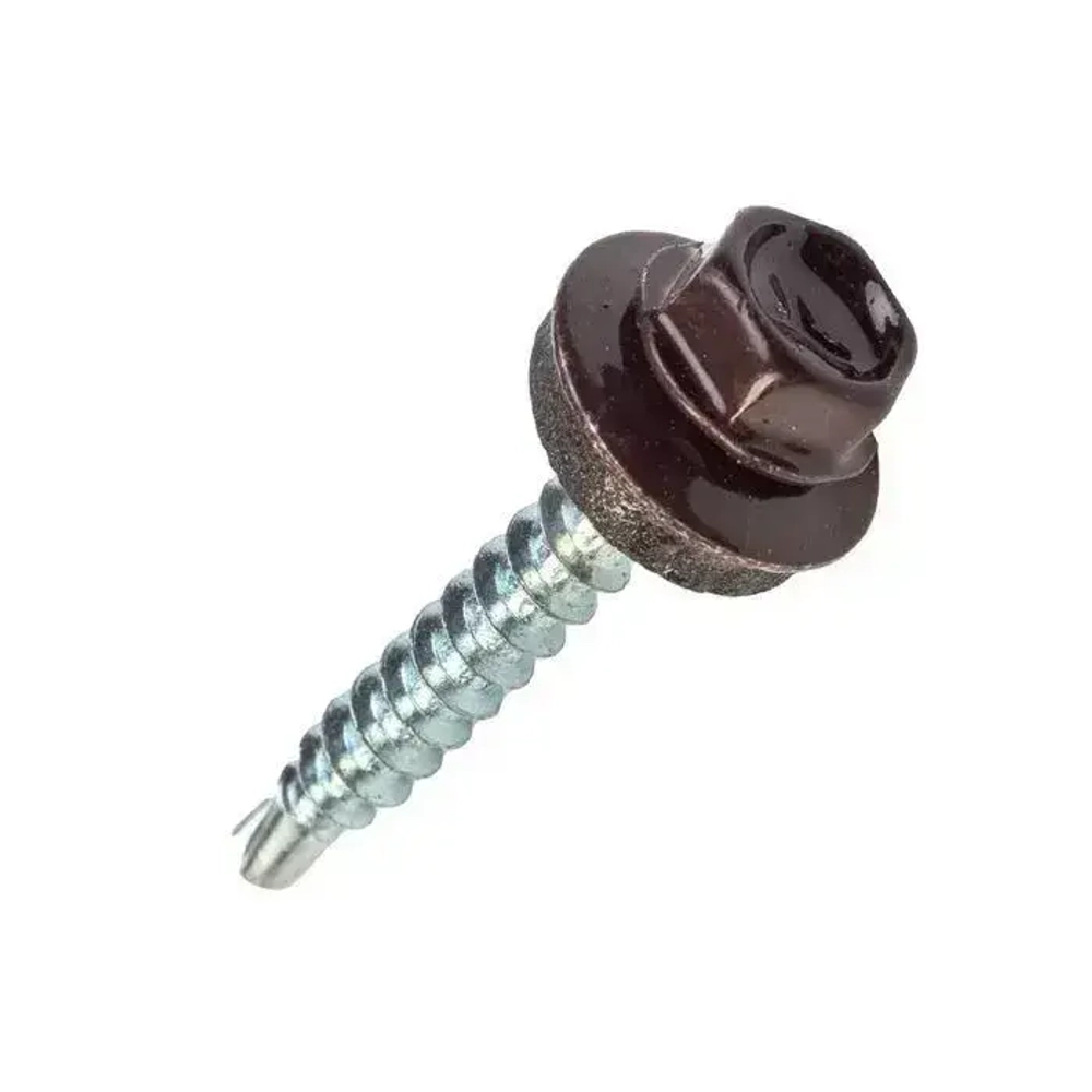 Саморез кровельный "BEFAST" с шайбой EPDM, нак. сверло, окраш. RAL 8017 5,5*19 (250 шт.)