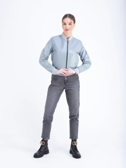 Куртка женская кожаная бомбер женский натуральный Турция