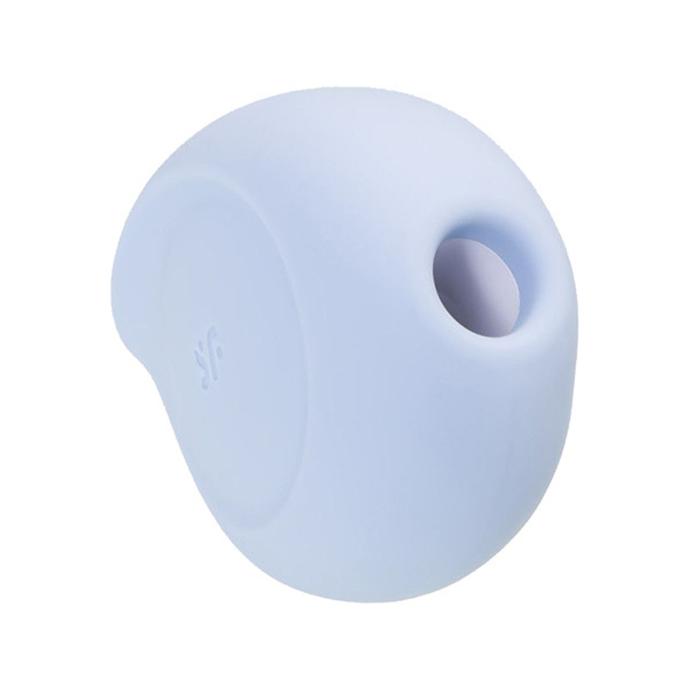 Голубой вакуум-волновой вибромассажёр 8х6,5х3,5см Satisfyer Sugar Rush