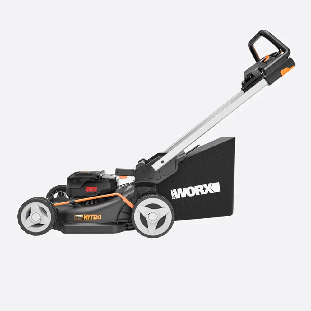 Аккумуляторная газонокосилка WORX WG749E 20В самоходная (2 x 4 Ач, ЗУ) нож 46 см, WG749E
