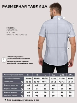 Рубашка приталенная с коротким рукавом