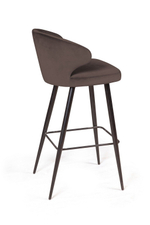 Стул барный Richard, бархат коричневый 12