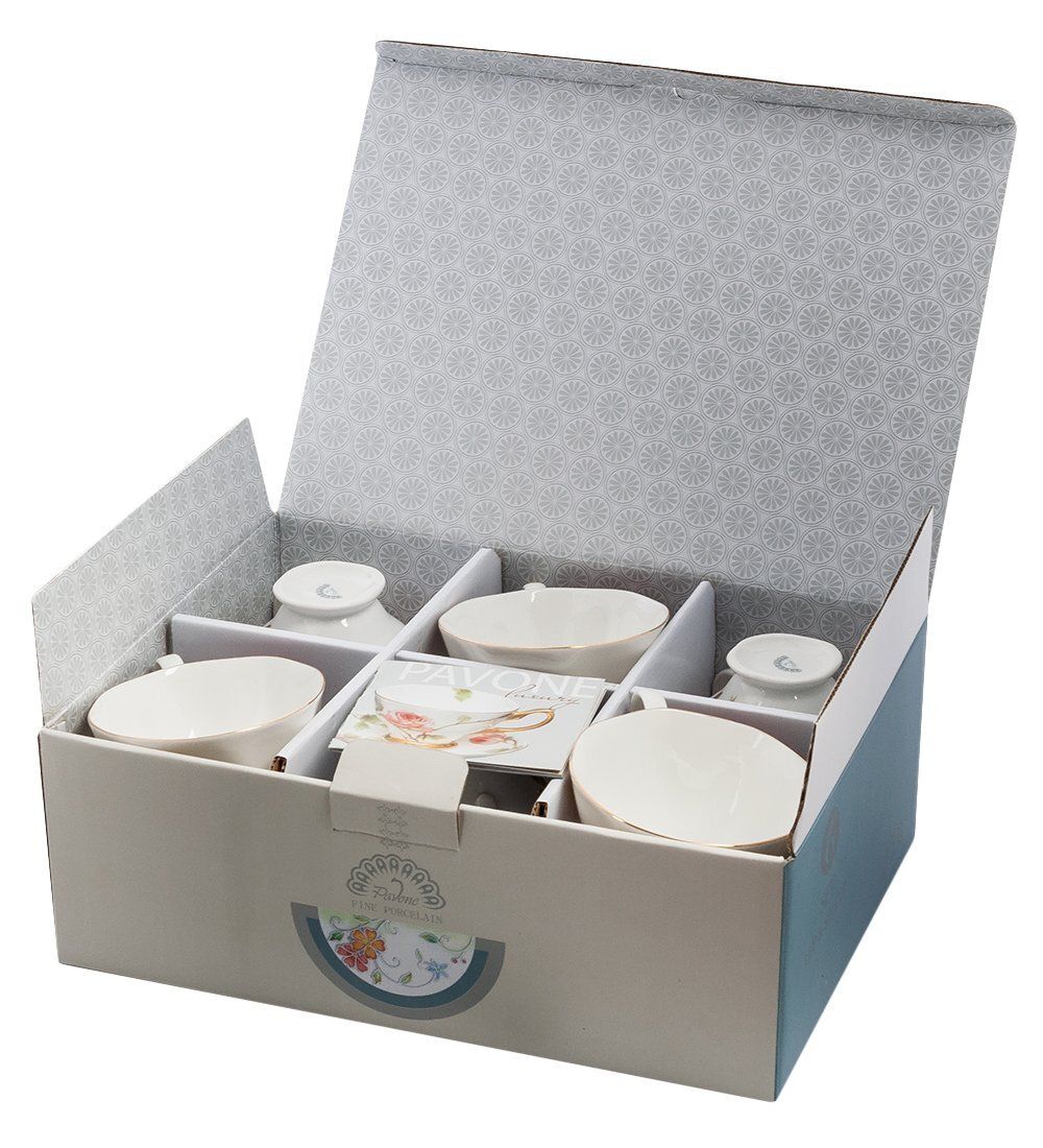 Pavone JS-15 Чайный набор на 6 перс. «Золотая Роза Рафаэлло»