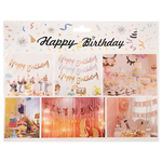 Гирлянда Happy Birthday (курсив), Золото, Металлик, 500 см