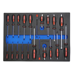 OPT-917P Тележка инструментальная, 7 полок с набором инструментов 289 пр, пластиковая столешница