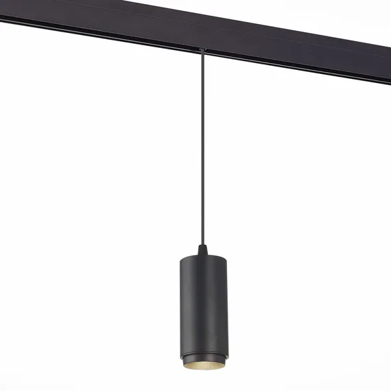 ST357.443.06 Магнитный трековый светильник подвесной ZOOM Черный LED 1*6W 4000K 667Lm Ra>80 10-60° I СКАЙЛАЙН 48V