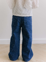 Джинсы с сердечками, Синий