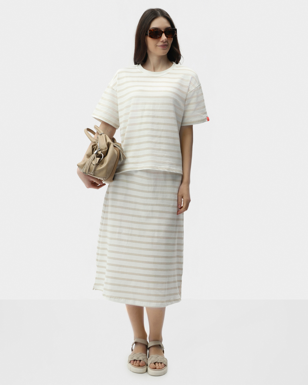 Юбка жен. Frieda Freddies 44074 белая беж полоска