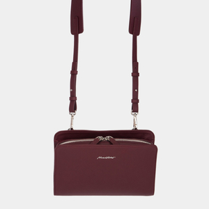 Сумка Emilie из кожи теленка, бордового цвета