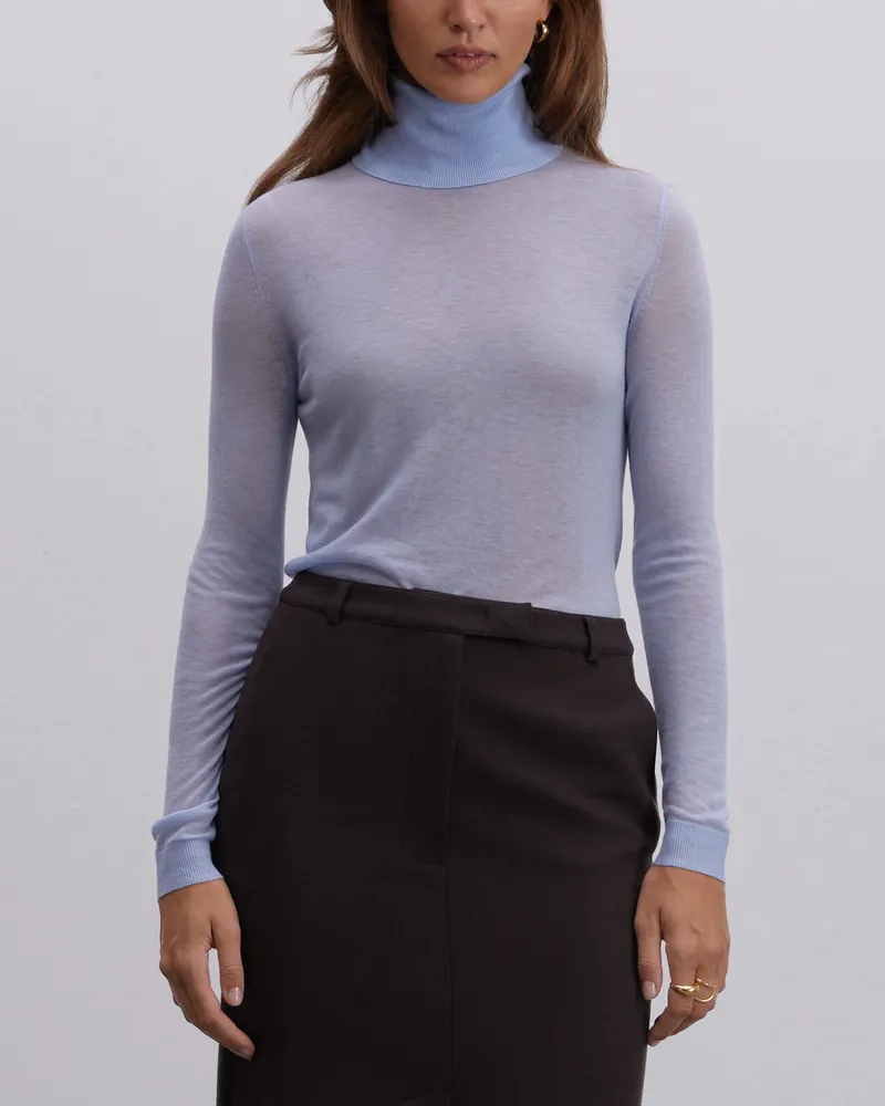 Коричневая прямая юбка миди с разрезом