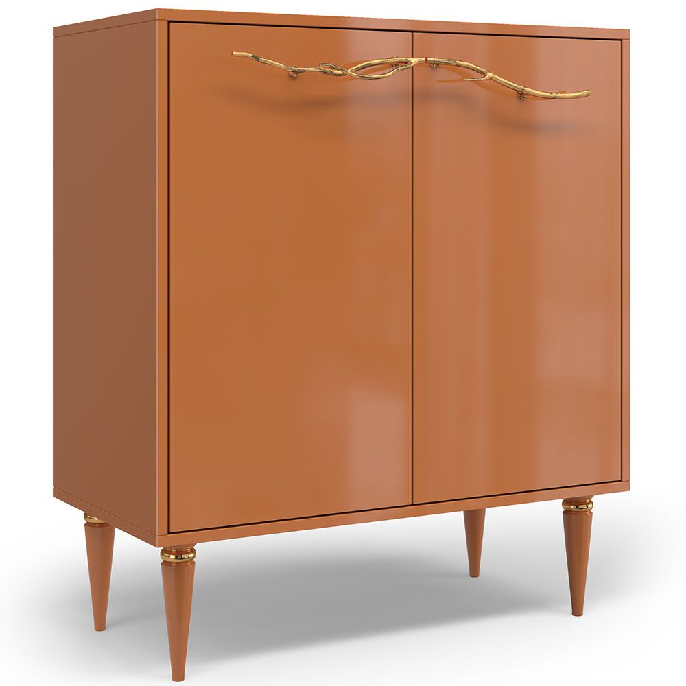 Комод Арт Колор Классик Голд с 2 полками Томленый оранжевый