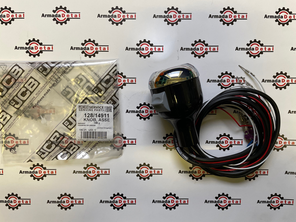 Ручка рычага управления передним ковшем - 3-х кнопочная, оригинал | 128/14911 | JCB 3CX 4CX