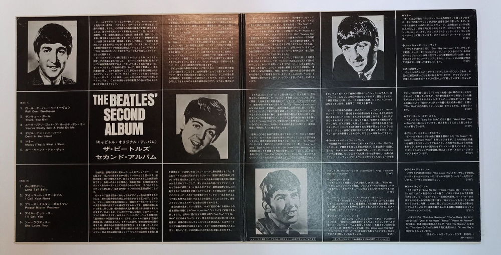 Винтажная виниловая пластинка LP The Beatles' Second Album (Japan 1973) (No Obi)