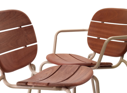 Кресло деревянное Scab Design Si-Si Wood, тортора, красное дерево