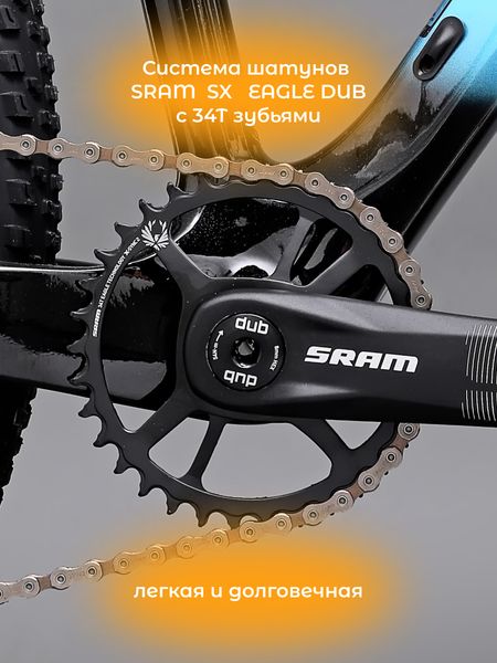 Карбоновый горный MTB HardTail велосипед TWITTER PREDATOR PRO 27.5 SX-12S