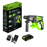 Перфоратор акк. Greenworks RH324, 24V, б/щет, SDS+, 2 Дж, 4500 уд/мин, 24 мм,1х2Ач,ЗУ (3803007CUA)