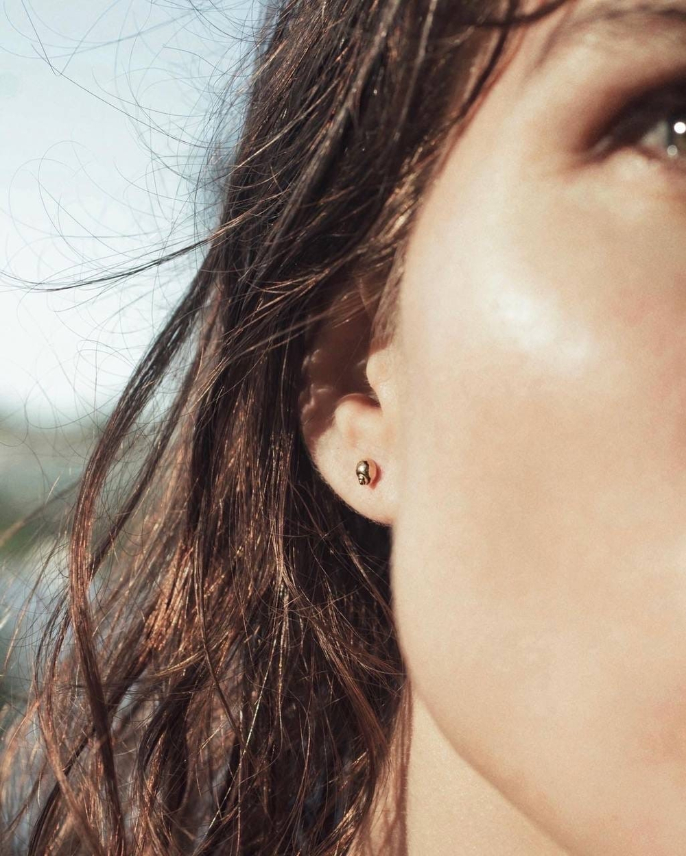 серьги малышки ракушки в позолоте