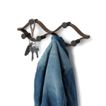 Вешалка настенная Montage, 6 крючков, черный/орех