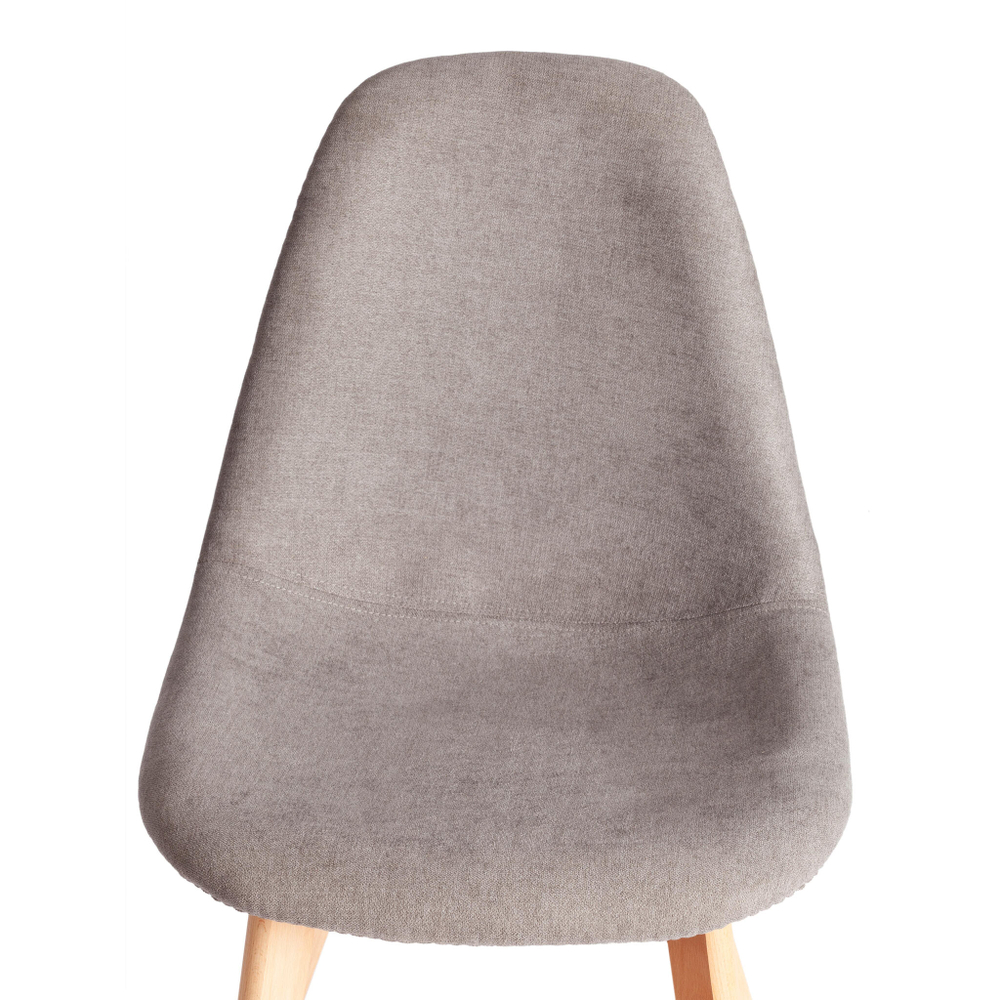 Стул CINDY SOFT (mod. C1021F1-1) фактурный велюр/дерево бук, 55 х 48 х 83 см, Серый LY1701-26 / натуральный