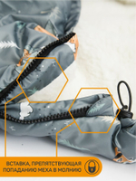 Конверт зимний меховой AMAROBABY Snowy Baby Горы, серый 85 см.