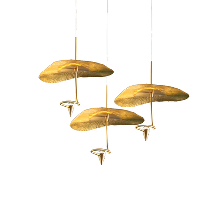 Pendant design lamp  Gold Moon by Catellani & Smith (3 lampshade )