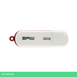 USB Flash-накопитель Silicon-Power LuxMini 320 32GB белый (SP032GBUF2320V1W)