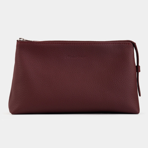 Косметичка Comete из кожи теленка, бордового цвета