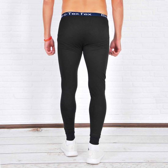 Кальсоны мужские с начёсом (Хлопок, Чёрн)