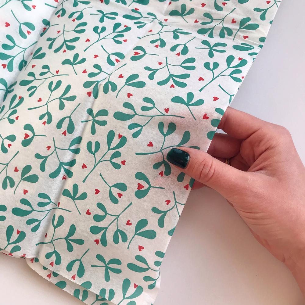 Бумага тишью 50 х 66 см (10 листов), веточки