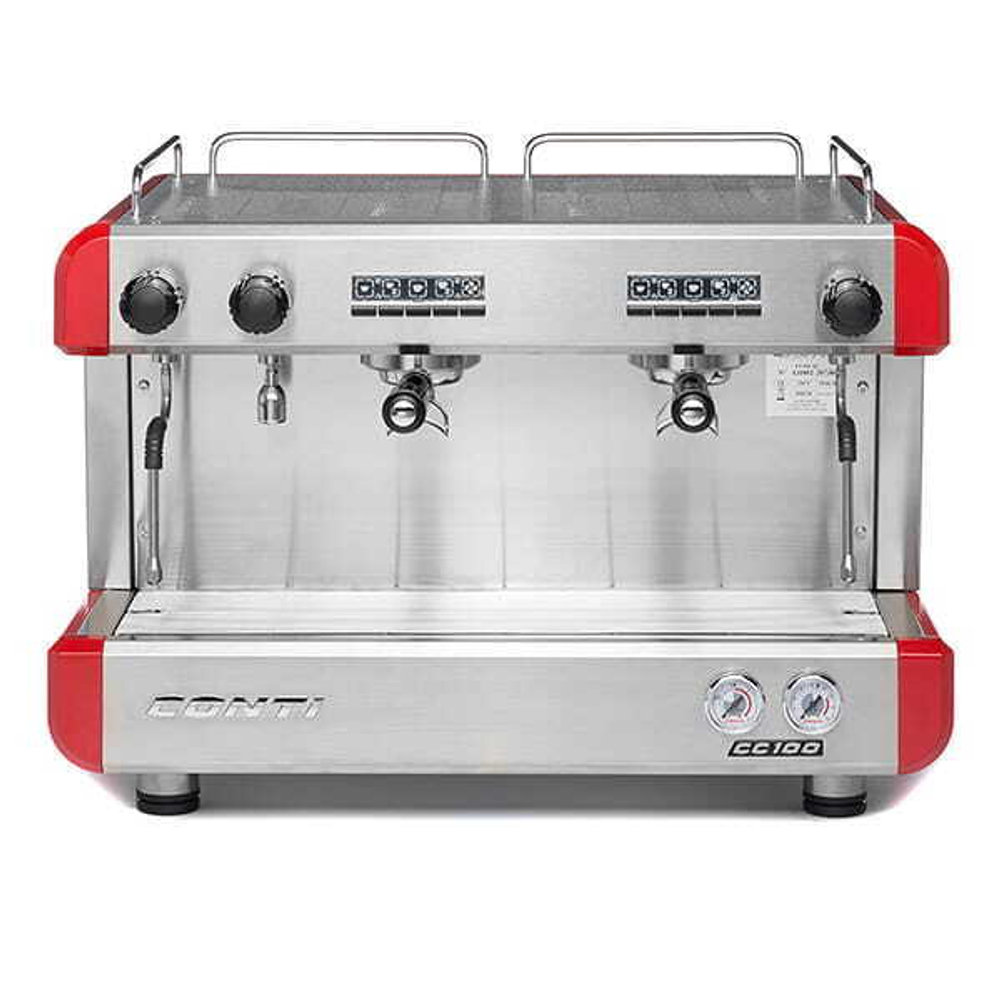 Кофемашина CONTI CC100 Стандарт 2 группы красная