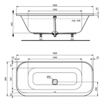 Акриловая ванна Ideal Standard 180х80 K747201 TONIC II