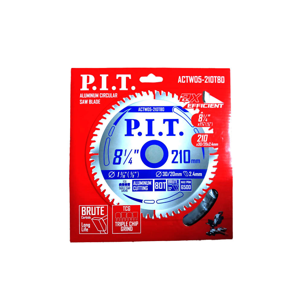 (ХОС) Диск пильный по алюминию P.I.T. 210x30/20x2,2 мм 80T (ACTW05-210T80)