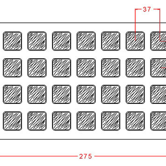 892 | Форма для шоколадных конфет (275х175 мм)