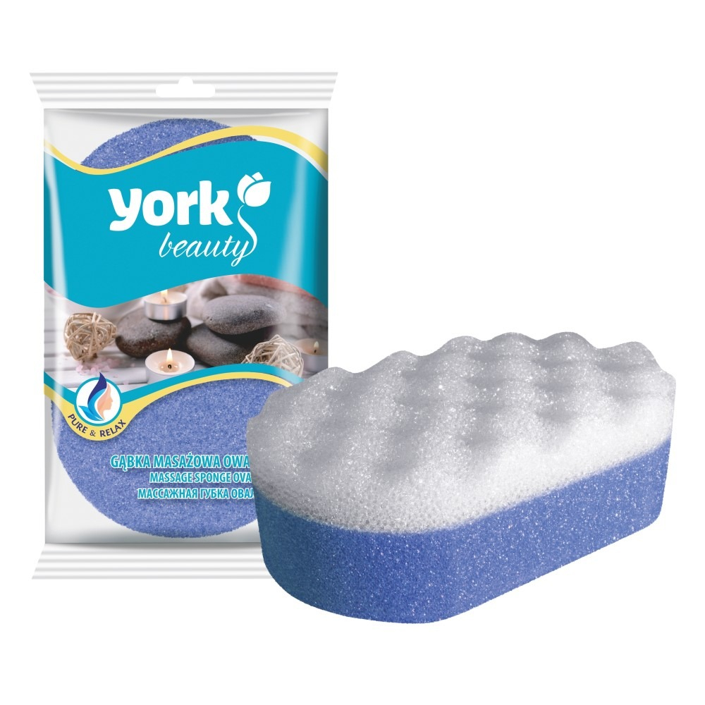 Губка массажная (овал)  YORK арт.1101 (О-12), 011010