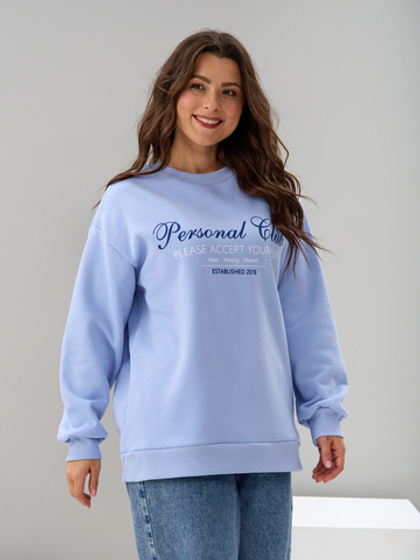 Толстовка Кис-090/голубой-п