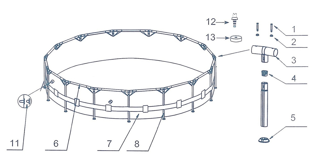 Каркасный бассейн Prism Frame 305х76 см, Intex, арт.26700NP