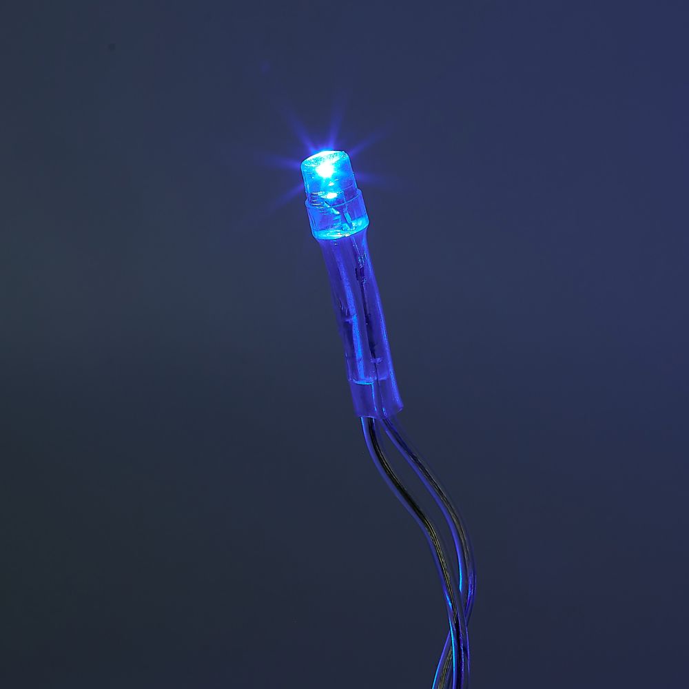 ULD-C3020-160-DTA BLUE IP20 Занавес светодиодный. 3х2м. 160 светодиодов. Синий свет. Провод прозрачный. TM Uniel