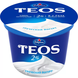 Йогурт греческий Teos грецкий орех и мед 2% 250 гр